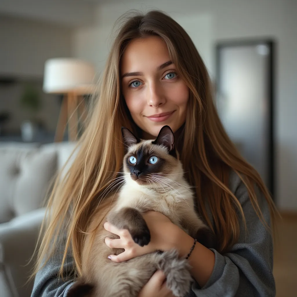 Jana Tóthová so svojou mačkou